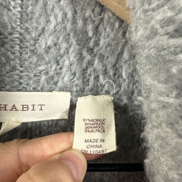 Inhabit Gray Wool Alpaca Blend Cocoon Coat Womens Size S2 Cozy Oversize - Picture 11 of 16